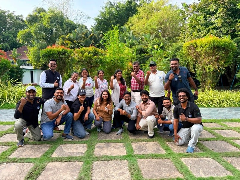 A corporate team group photo after a LeadCorp programme